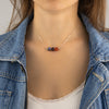 Carnelian Crystal Necklace, Garnet and Mystic Aura Quartz Minimalist Necklace, Abundance and Prosperity Necklace, Good Luck Necklace